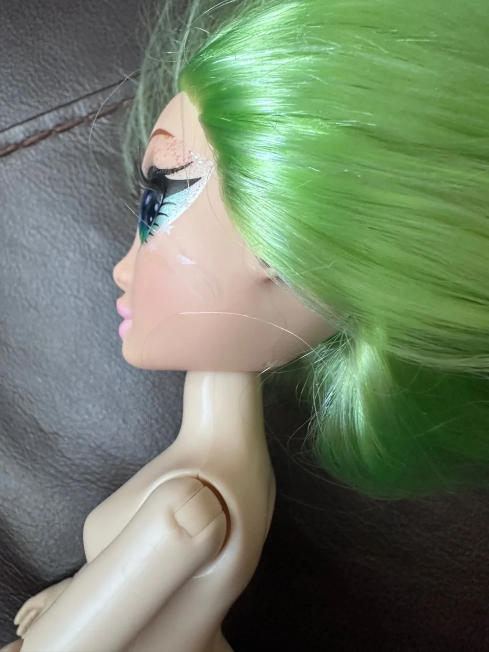 Rainbow High Jade Hunter unclothed  articulated fashion doll long green hair